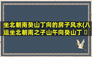 坐北朝南癸山丁向的房子风水(八运坐北朝南之子山午向癸山丁 ☘ 向宅运风水详解)